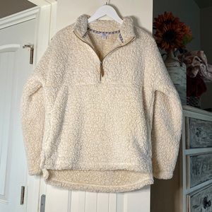 Cream Sherpa Pullover